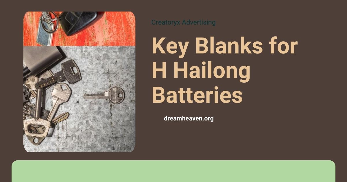 Key Blanks for H Hailong Batteries